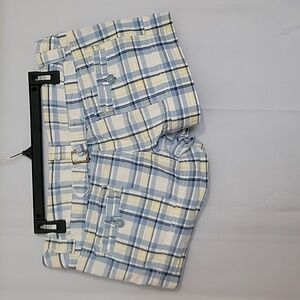 Women's American Eagle Blue Plaid Shorts sz 10
